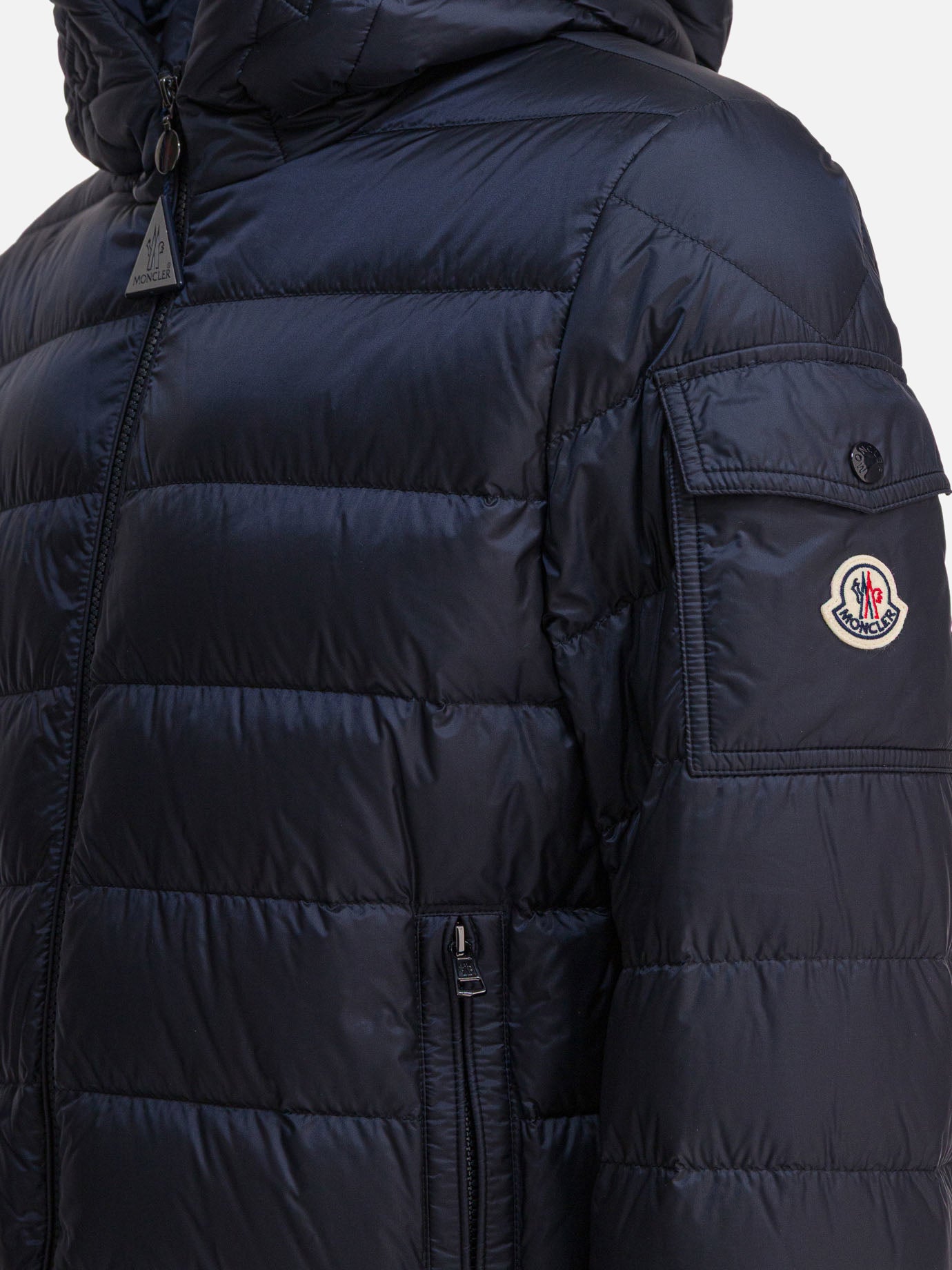 Down jackets Solid colour  Blue - Moncler Men | PDP | VIETTI Online Store | Zoom-Modal_4
