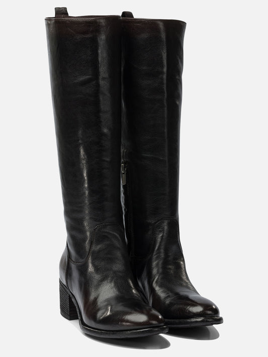 Knee-high 100% calf - 50% calf 50% rubber  Black - Officine Creative Women | PDP | VIETTI Online Store | 2
