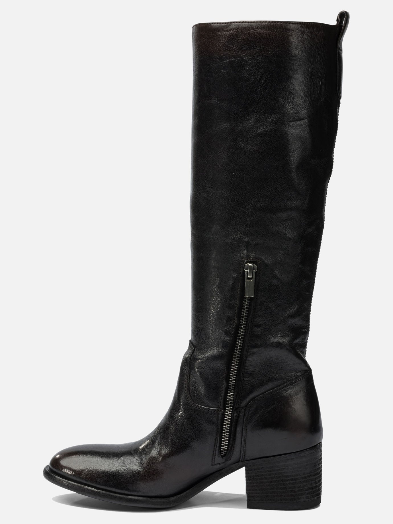 Knee-high 100% calf - 50% calf 50% rubber  Black - Officine Creative Women | PDP | VIETTI Online Store | thumbnail_3