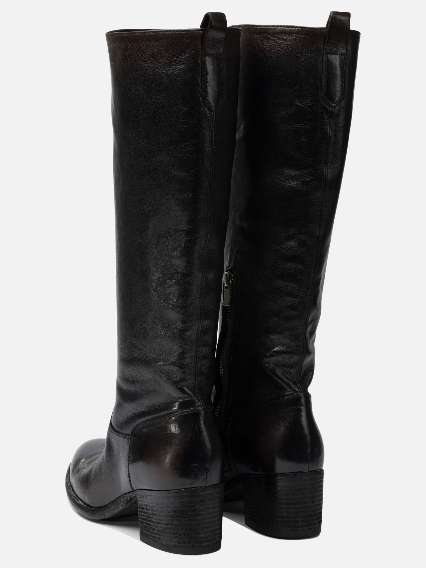 Knee-high 100% calf - 50% calf 50% rubber  Black - Officine Creative Women | PDP | VIETTI Online Store | thumbnail_4