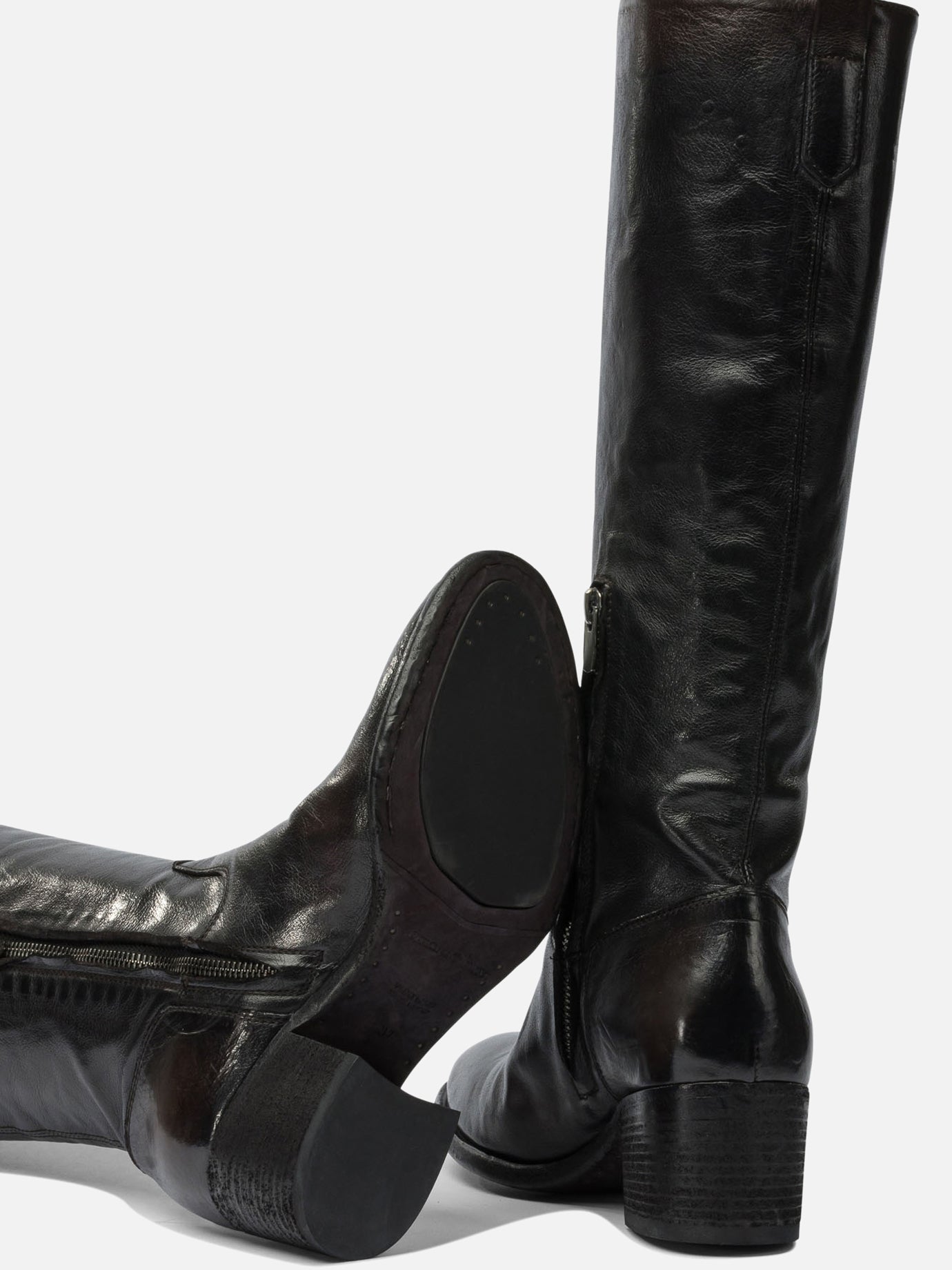 Knee-high 100% calf - 50% calf 50% rubber  Black - Officine Creative Women | PDP | VIETTI Online Store | Zoom-Modal_5
