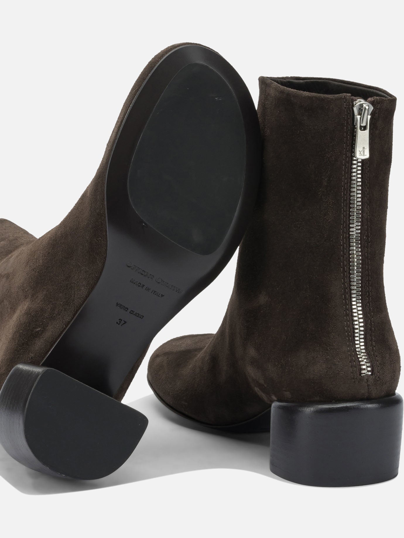 Zipped boots 100% leather - 90% leather 10% rubber  Brown - Officine Creative Women | PDP | VIETTI Online Store | thumbnail_5