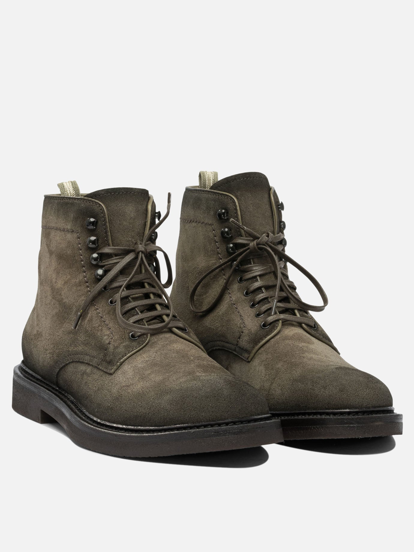 Lace-up boots 100% suede - 100% rubber  Green - Officine Creative Men | PDP | VIETTI Online Store | Zoom-Modal_5
