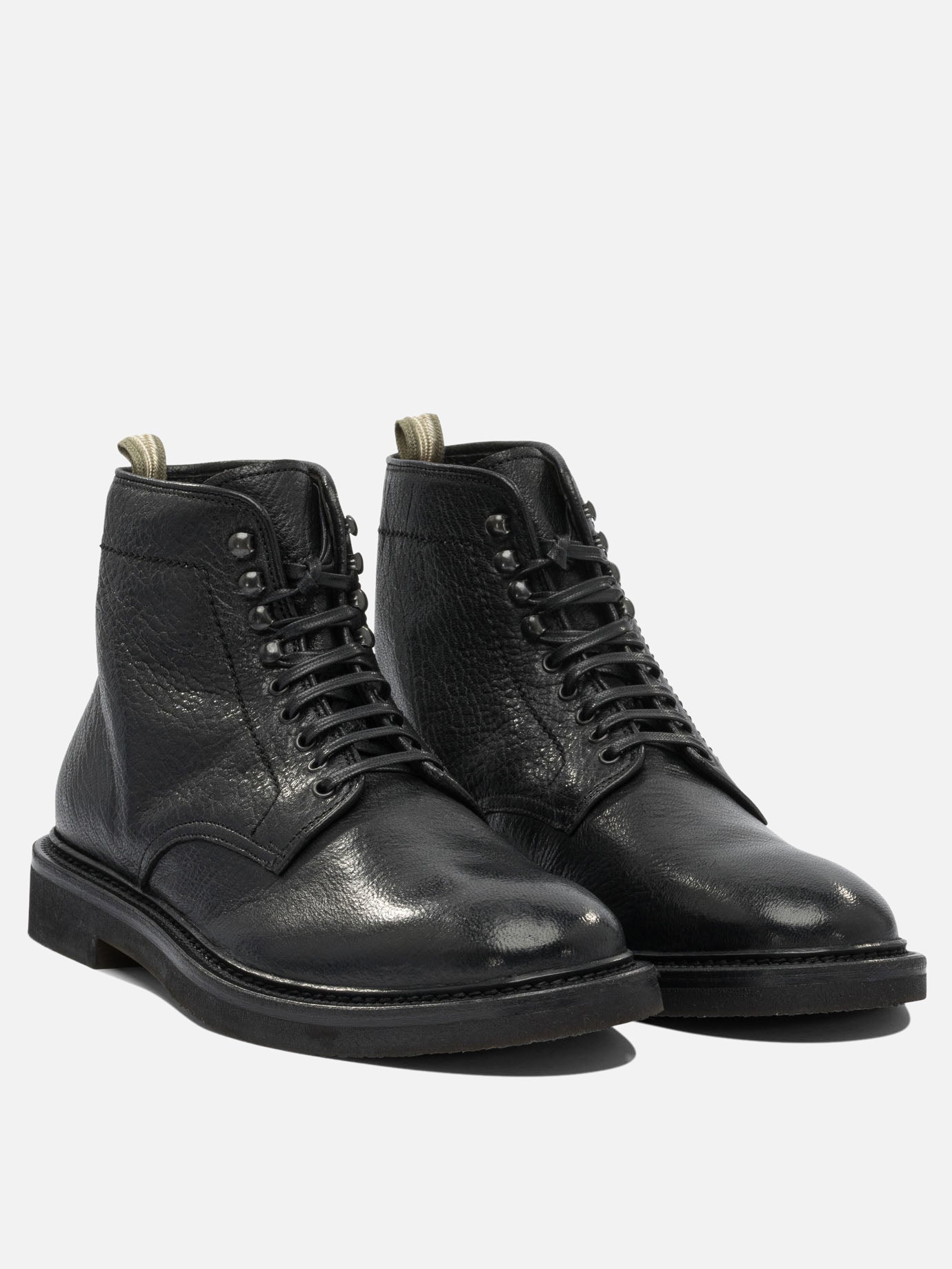 Lace-up boots 100% suede - 100% rubber  Black - Officine Creative Men | PDP | VIETTI Online Store | thumbnail_5