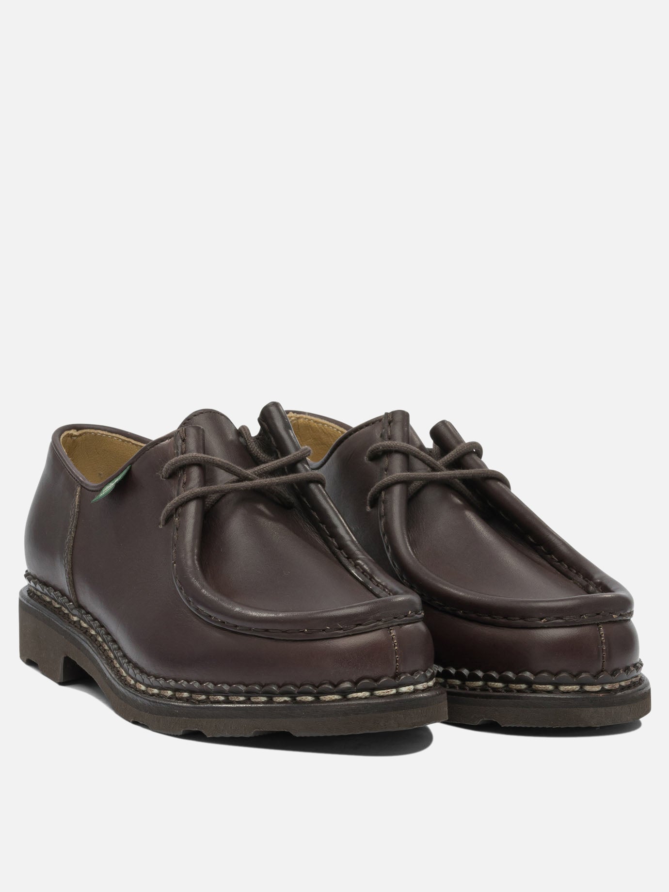 Laced loafers 100% leather - 100% rubber  Brown - Paraboot Men | PDP | VIETTI Online Store | Zoom-Modal_2
