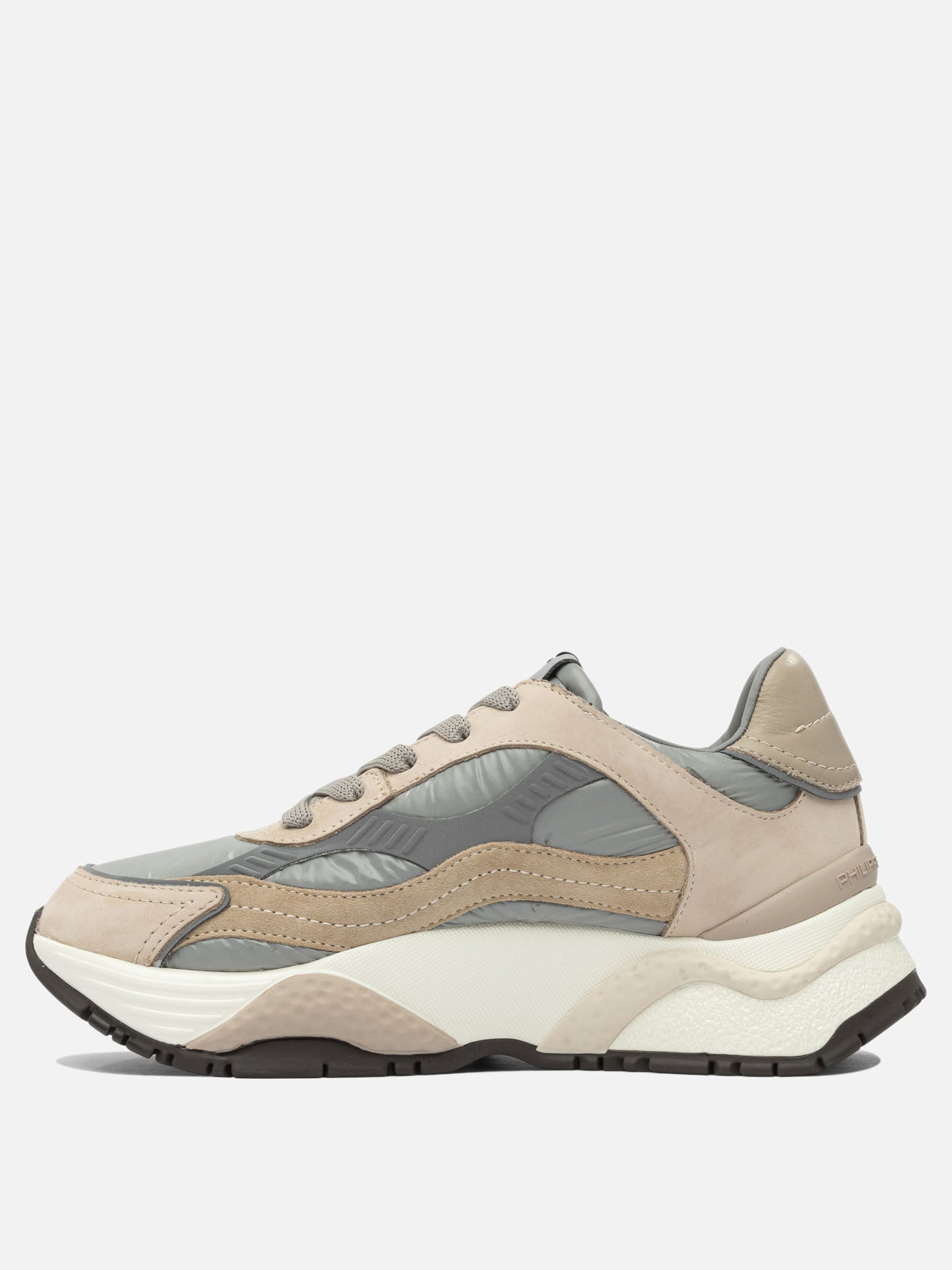 Low top sneakers 50% fabric 40% calf leather 10% goat leather - 100% rubber  Beige - Philippe Model Paris Women | PDP | VIETTI Online Store | thumbnail_3