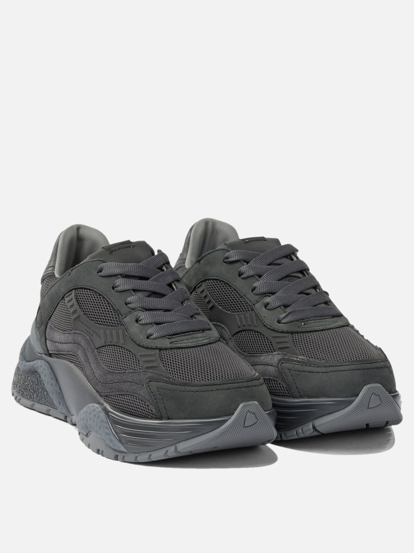 Low top sneakers 50% fabric 40% calf leather 10% goat leather - 100% rubber  Black - Philippe Model Paris Women | PDP | VIETTI Online Store | Zoom-Modal_2
