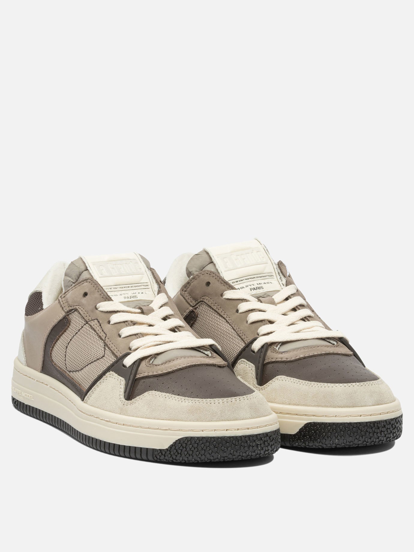 Low top sneakers 80% leather 20% polyamide - 100% leather  Brown - Philippe Model Paris Men | PDP | VIETTI Online Store | thumbnail_2