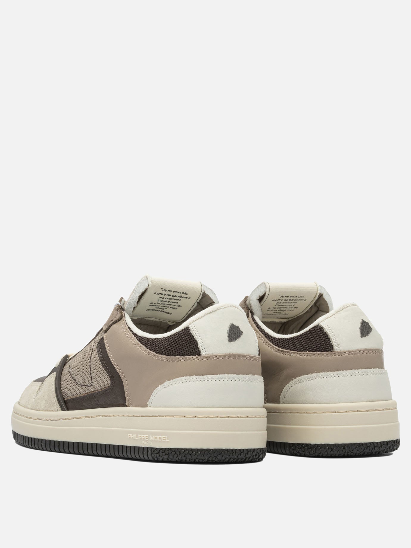 Low top sneakers 80% leather 20% polyamide - 100% leather  Brown - Philippe Model Paris Men | PDP | VIETTI Online Store | thumbnail_4