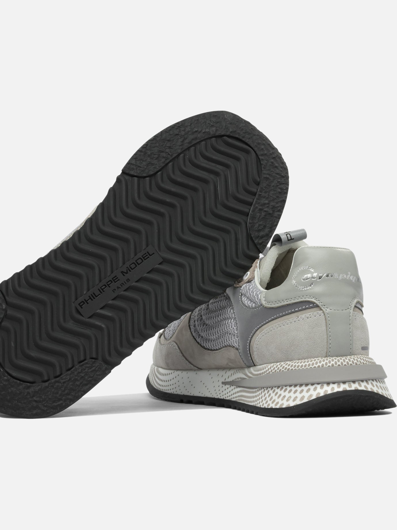 Low top sneakers 80% suede 20% mesh - 100% rubber  Grey - Philippe Model Paris Men | PDP | VIETTI Online Store | thumbnail_5