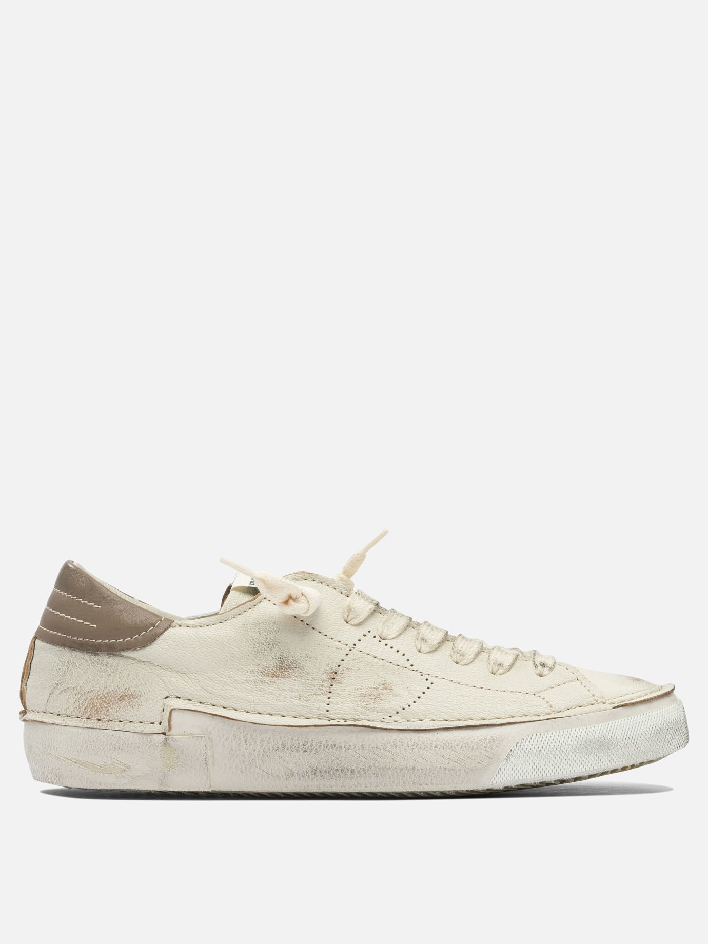 Low top sneakers 100% leather - 100% rubber  White - Philippe Model Paris Men | PDP | VIETTI Online Store | thumbnail