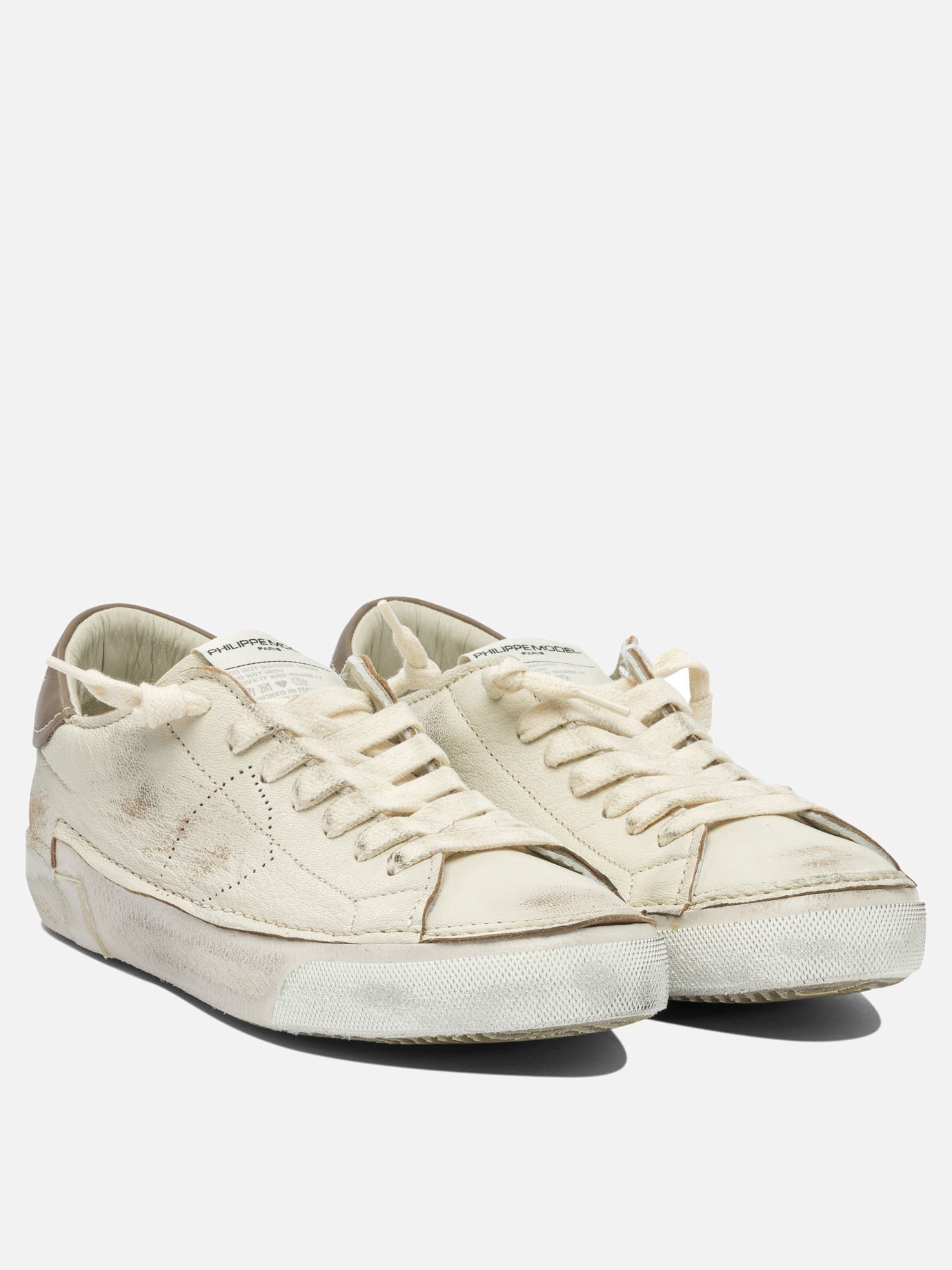Low top sneakers 100% leather - 100% rubber  White - Philippe Model Paris Men | PDP | VIETTI Online Store | Zoom-Modal_2
