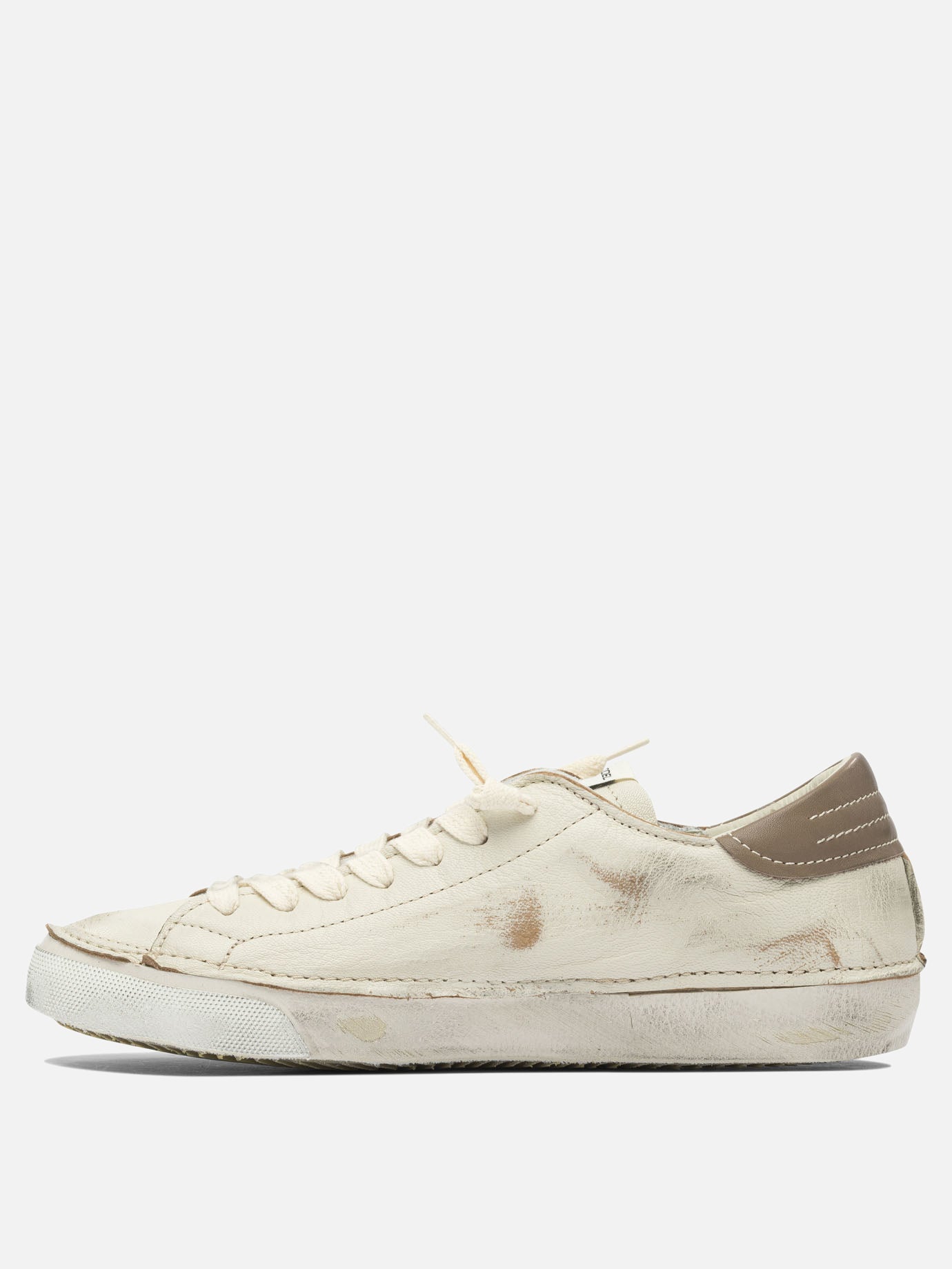 Low top sneakers 100% leather - 100% rubber  White - Philippe Model Paris Men | PDP | VIETTI Online Store | thumbnail_3