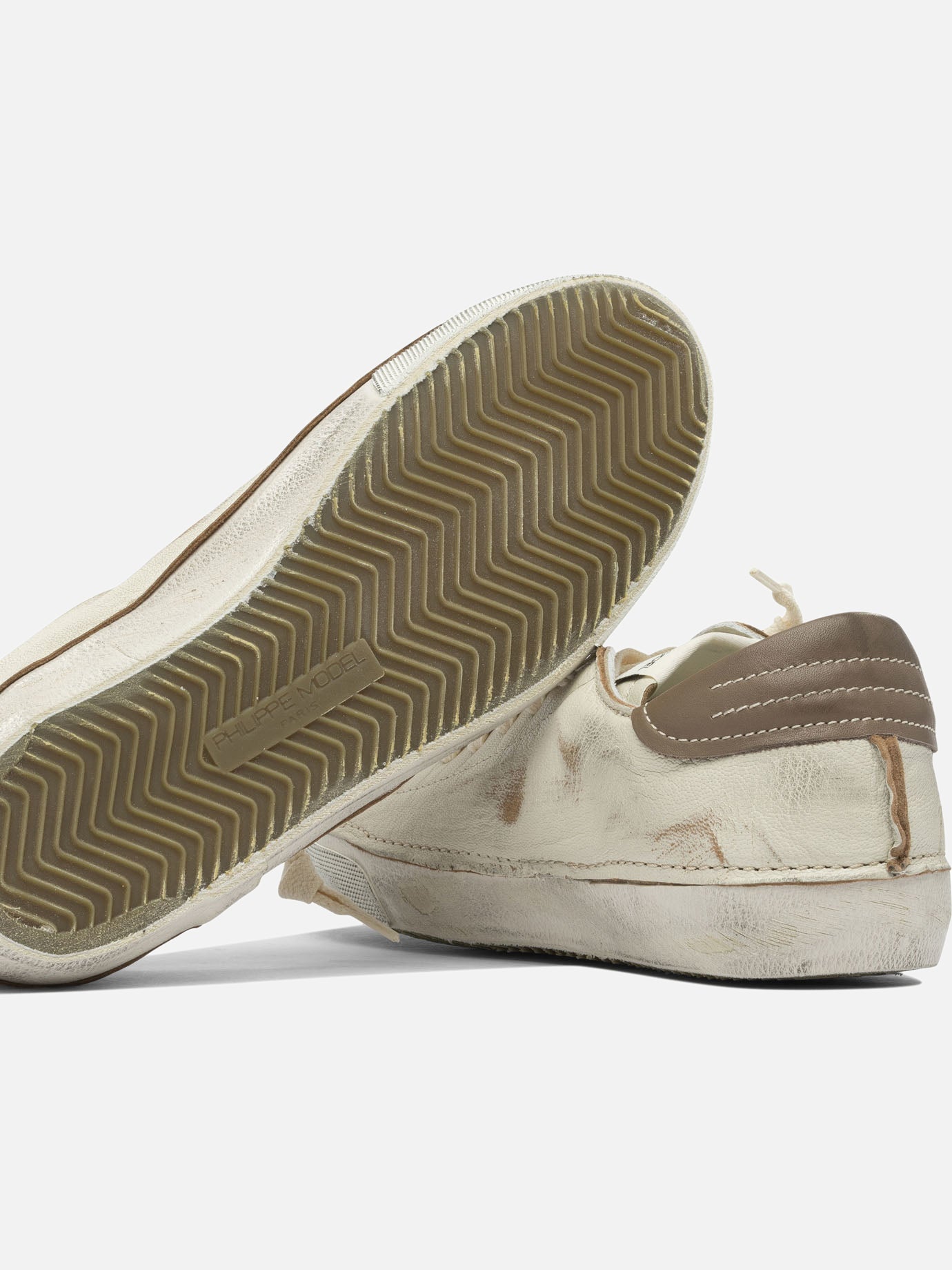 Low top sneakers 100% leather - 100% rubber  White - Philippe Model Paris Men | PDP | VIETTI Online Store | thumbnail_5