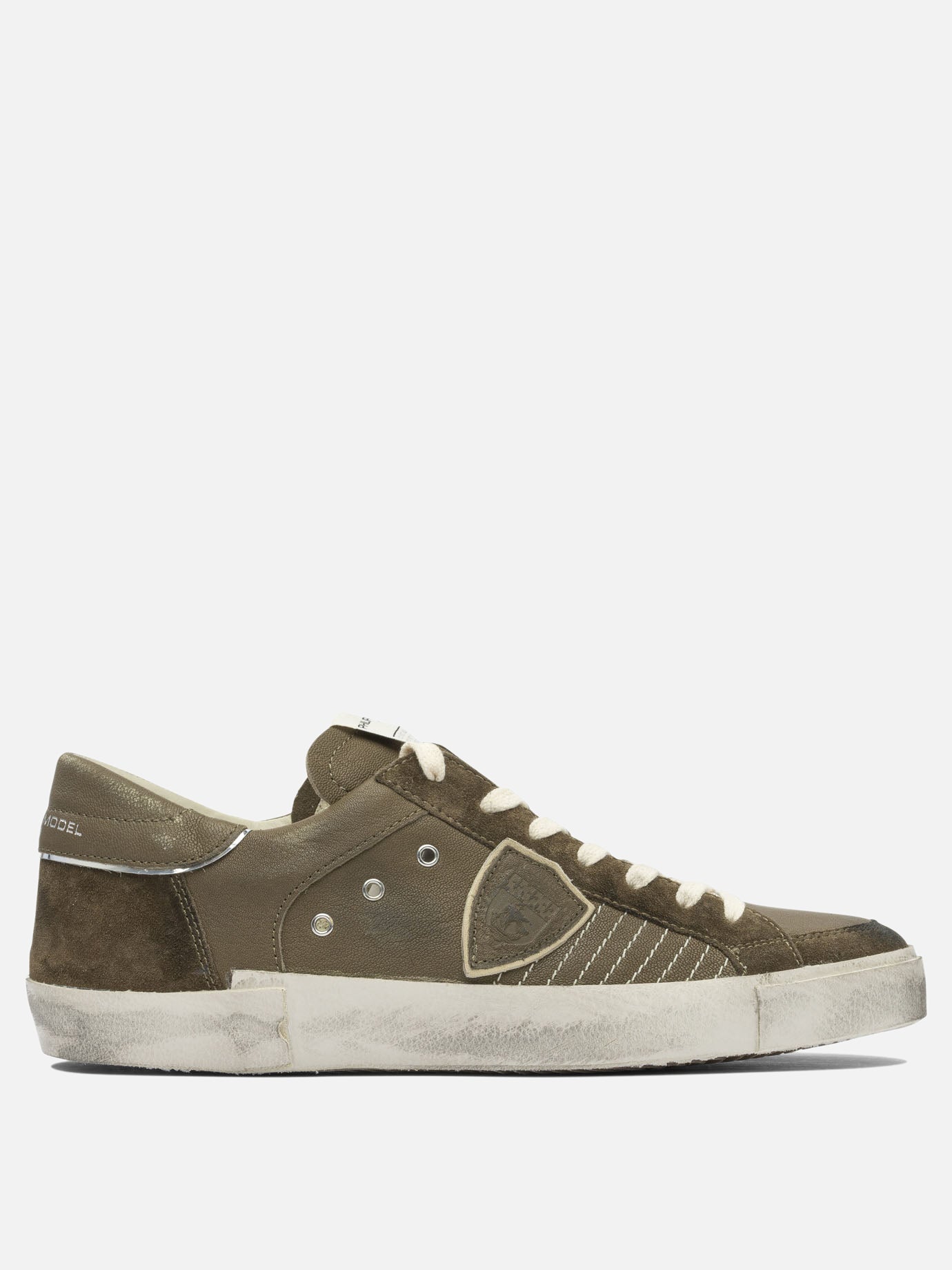 Low top sneakers 100% leather - 100% rubber  Green - Philippe Model Paris Men | PDP | VIETTI Online Store | Zoom-Modal
