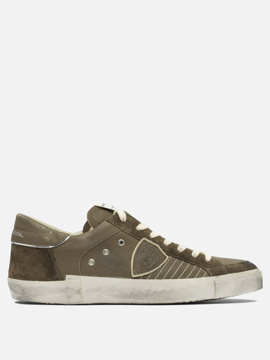 Low top sneakers 100% leather - 100% rubber  Green - Philippe Model Paris Men | PLP | VIETTI Online Store 
