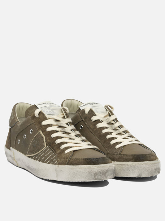 Low top sneakers 100% leather - 100% rubber  Green - Philippe Model Paris Men | PLP | VIETTI Online Store | 2
