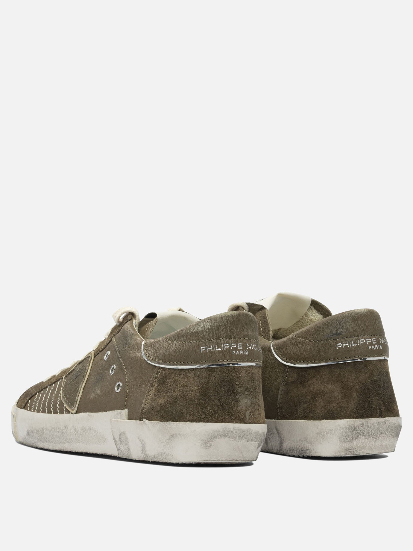 Low top sneakers 100% leather - 100% rubber  Green - Philippe Model Paris Men | PDP | VIETTI Online Store | thumbnail_4