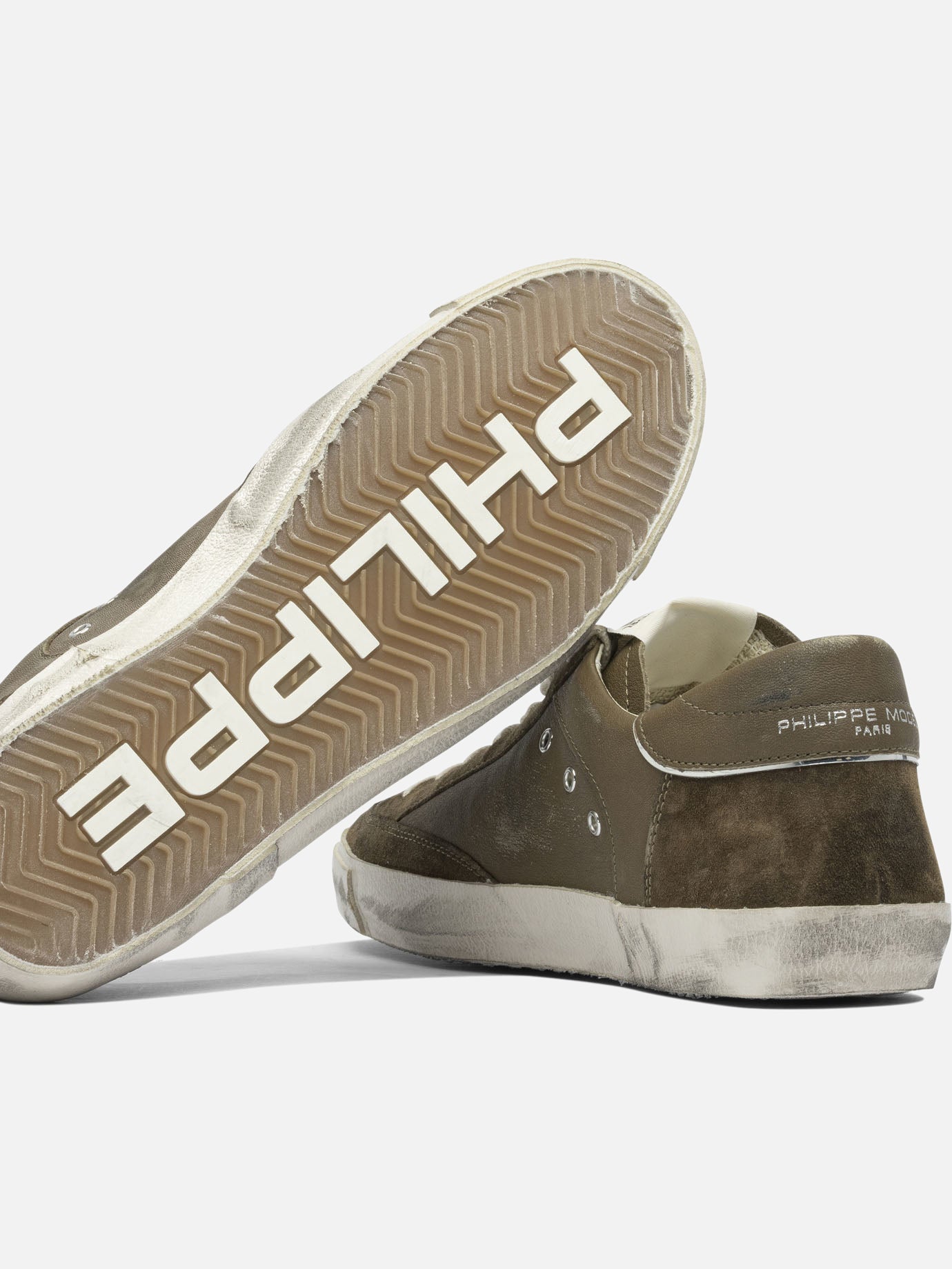 Low top sneakers 100% leather - 100% rubber  Green - Philippe Model Paris Men | PDP | VIETTI Online Store | thumbnail_5