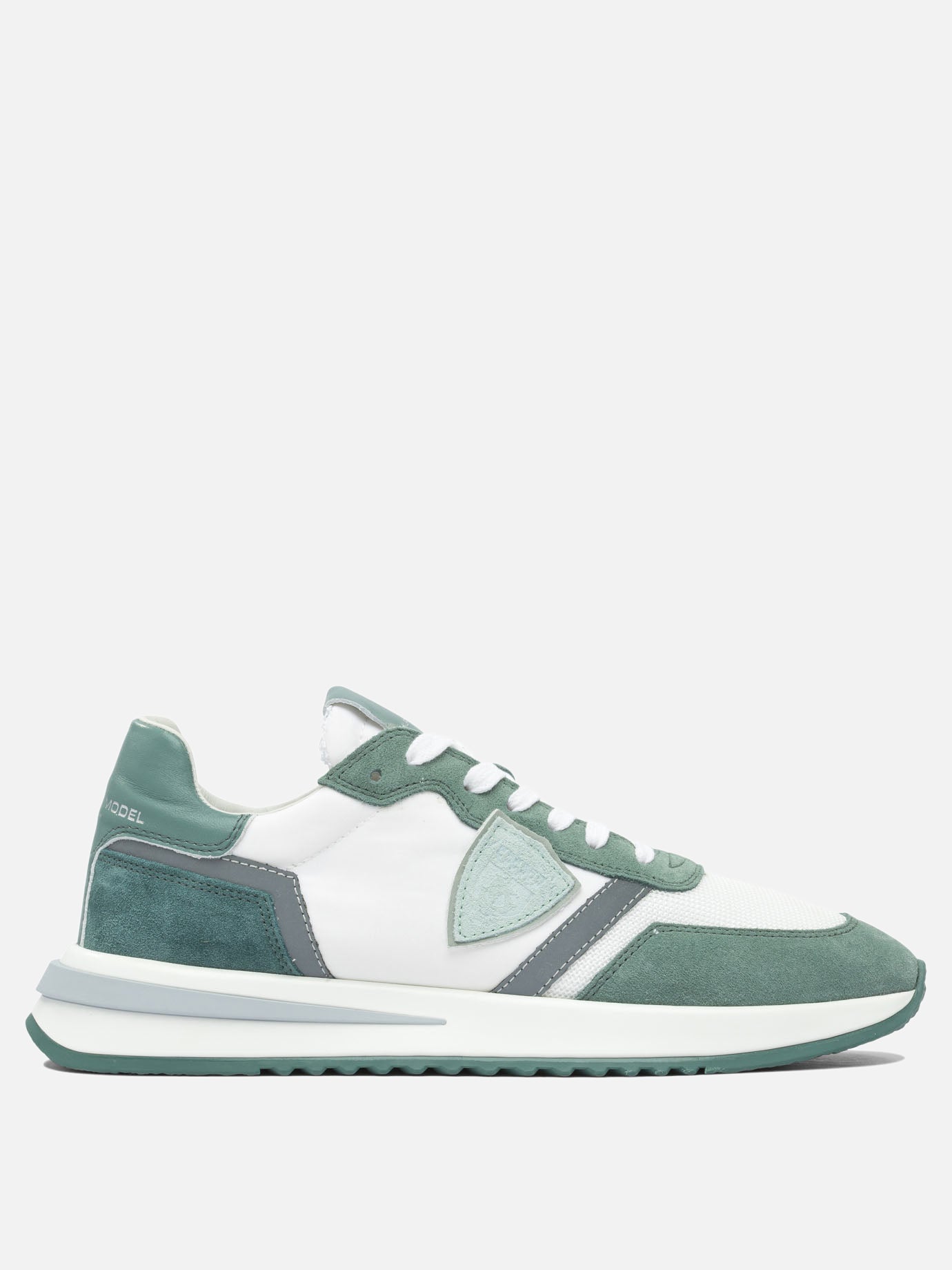 Low top sneakers 100% leather - 100% rubber  Green - Philippe Model Paris Men | PDP | VIETTI Online Store | thumbnail