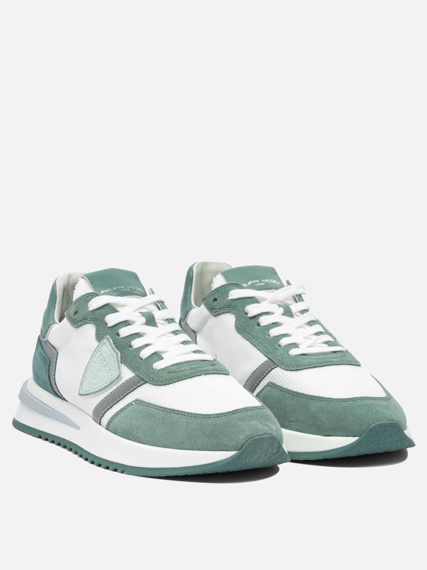 Low top sneakers 100% leather - 100% rubber  Green - Philippe Model Paris Men | PDP | VIETTI Online Store | thumbnail_2