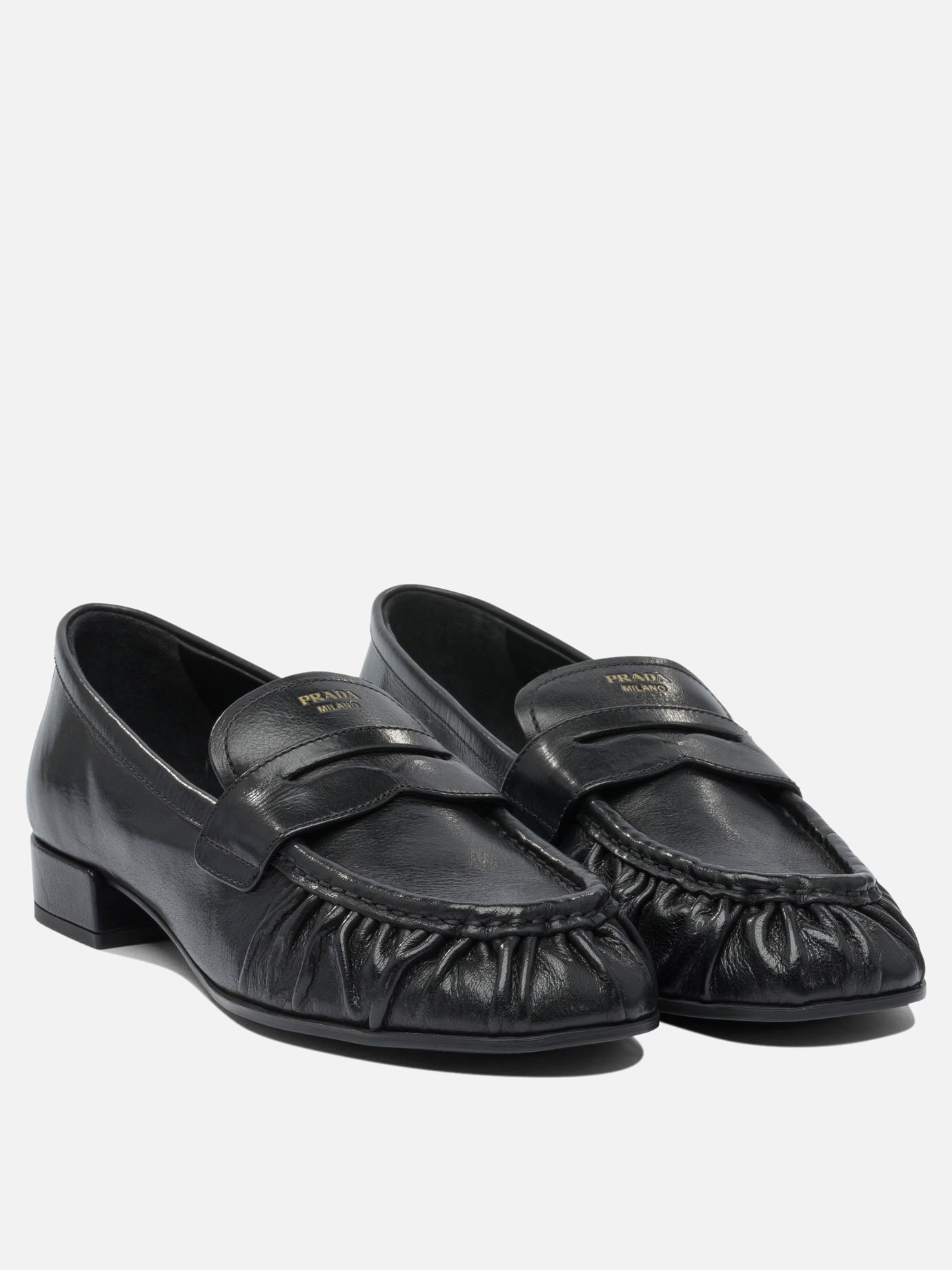 Loafers 100% bufalo leather - 80% rubber 20% leather  Black - Prada Women | PDP | VIETTI Online Store | thumbnail_2