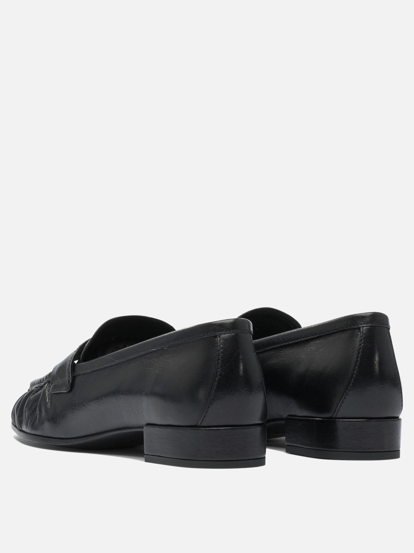 Loafers 100% bufalo leather - 80% rubber 20% leather  Black - Prada Women | PDP | VIETTI Online Store | thumbnail_4