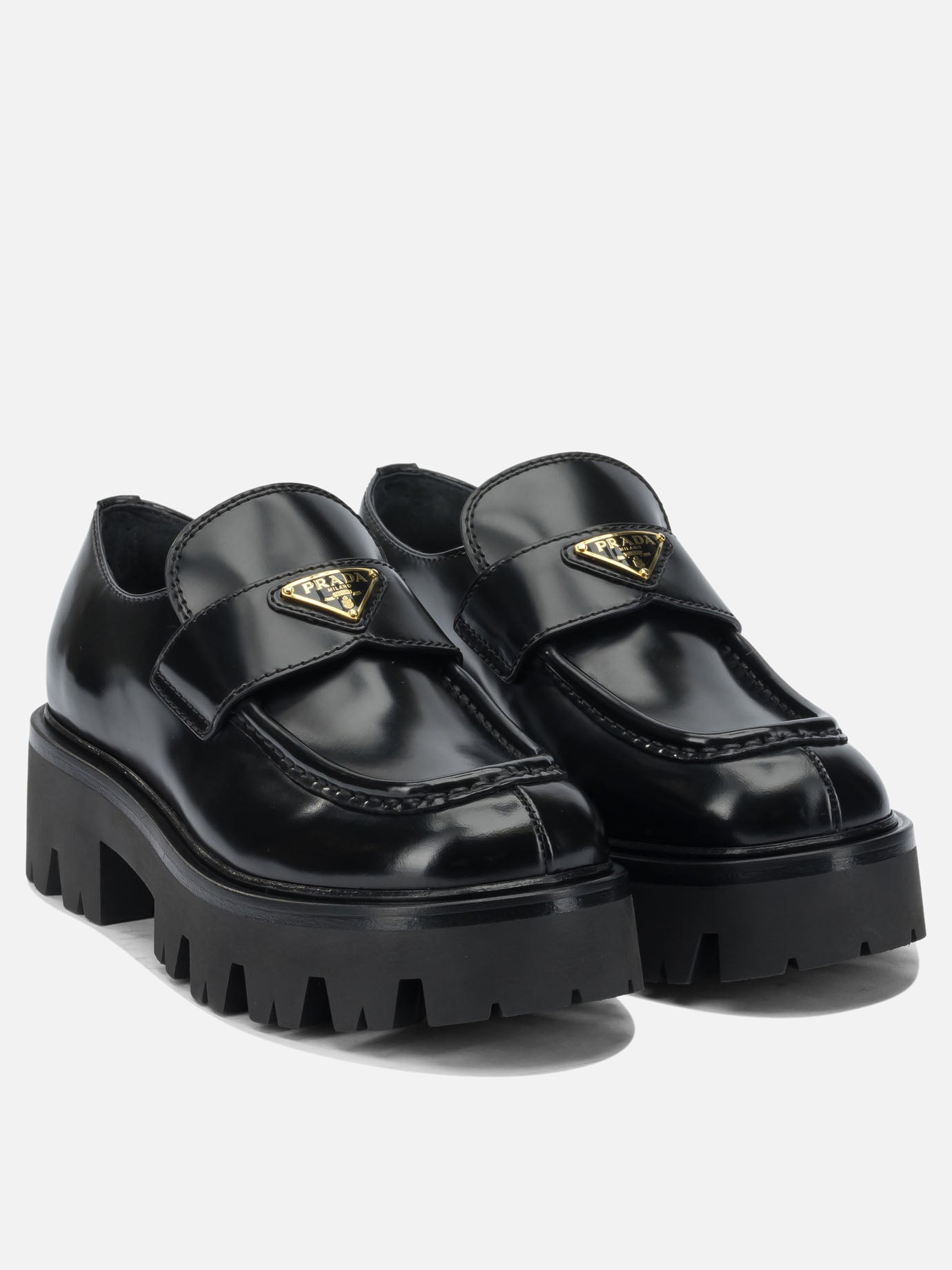 Loafers 100% calf leather  Black - Prada Women | PDP | VIETTI Online Store | thumbnail_2
