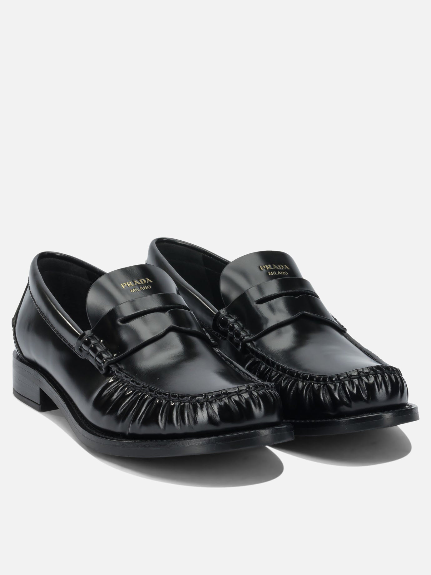 Loafers 100% calf leather - 100% rubber  Black - Prada Women | PDP | VIETTI Online Store | thumbnail_2