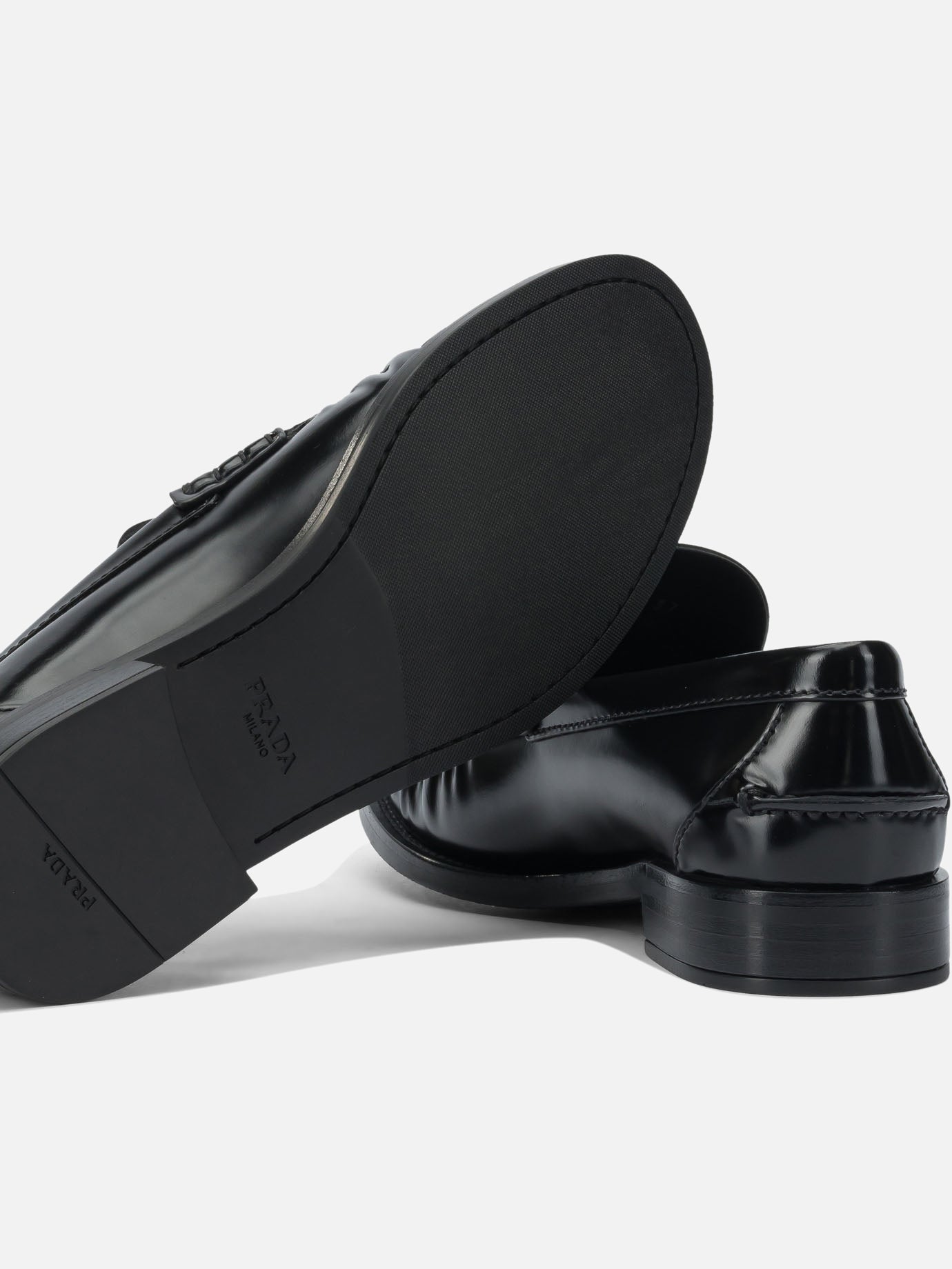 Loafers 100% calf leather - 100% rubber  Black - Prada Women | PDP | VIETTI Online Store | thumbnail_5