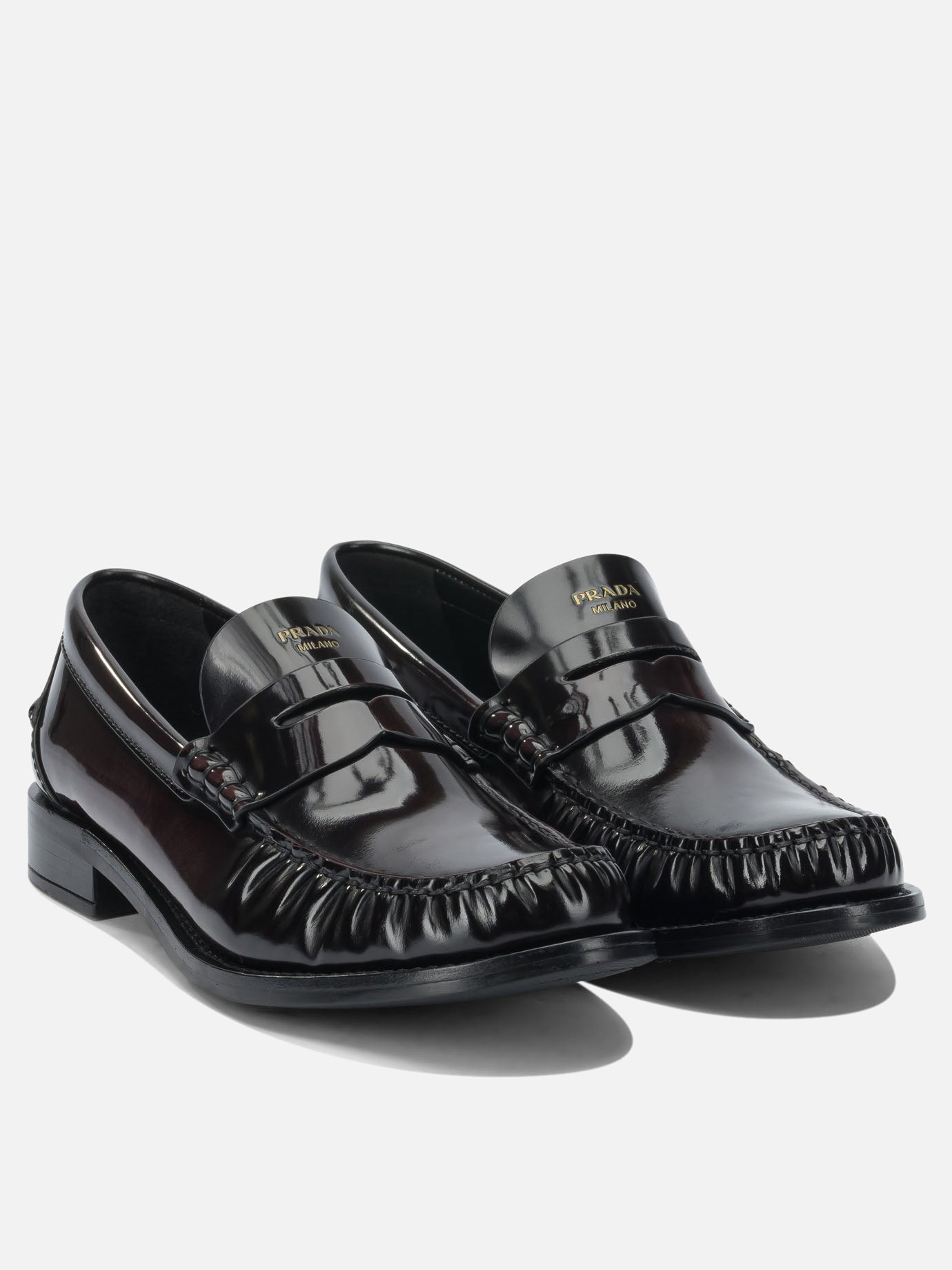 Loafers 100% calf leather - 100% rubber  Brown - Prada Women | PDP | VIETTI Online Store | thumbnail_2