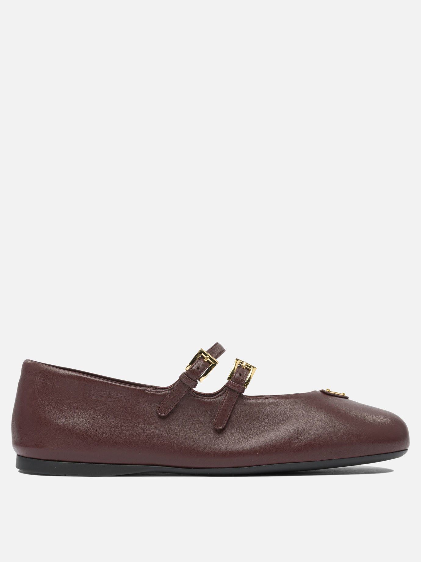 Prada Nappa leather ballet flats 17866782_36 Bordeaux thumbnail_1