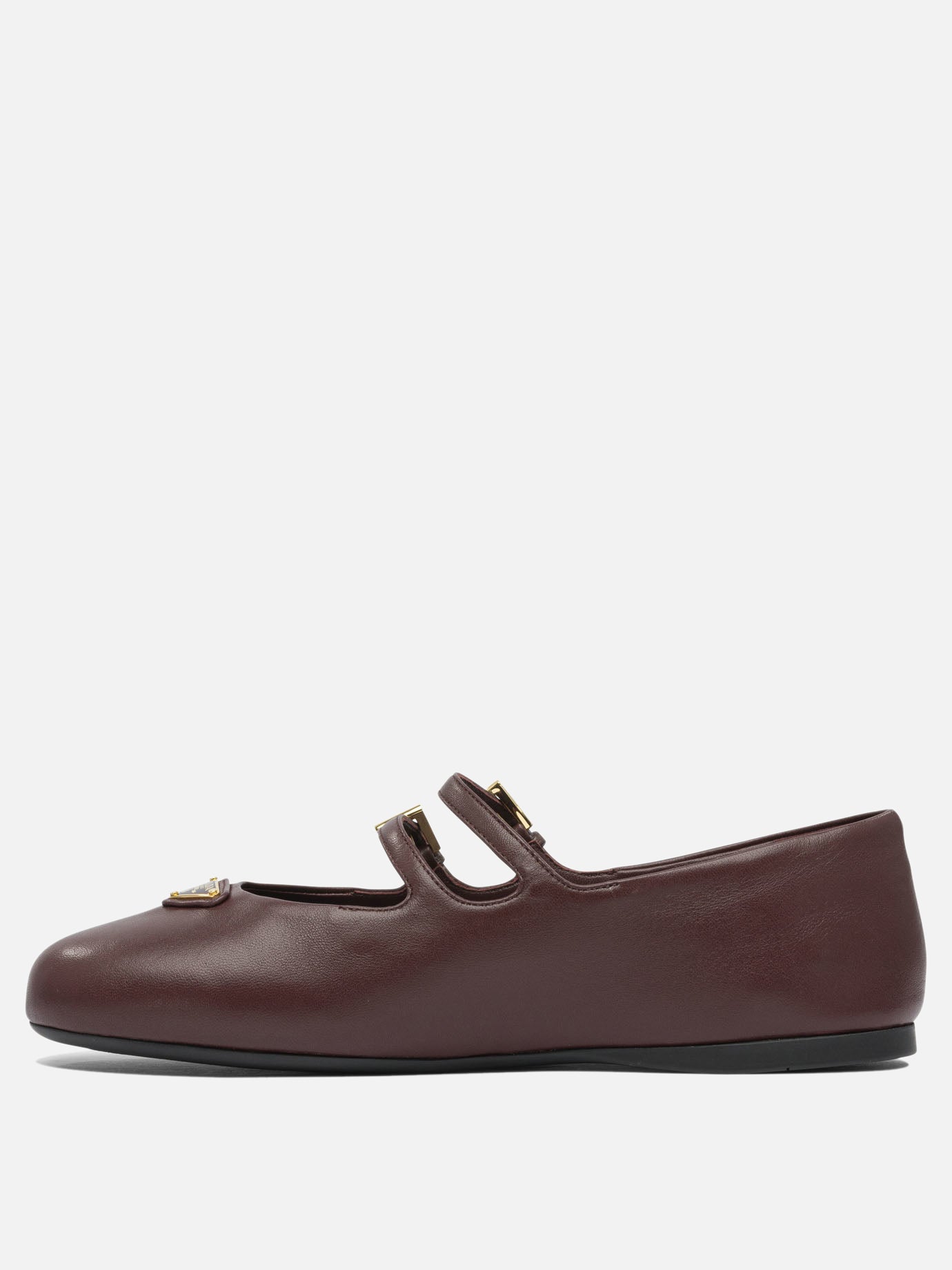 Prada Nappa leather ballet flats 17866782_36 Bordeaux thumbnail_3