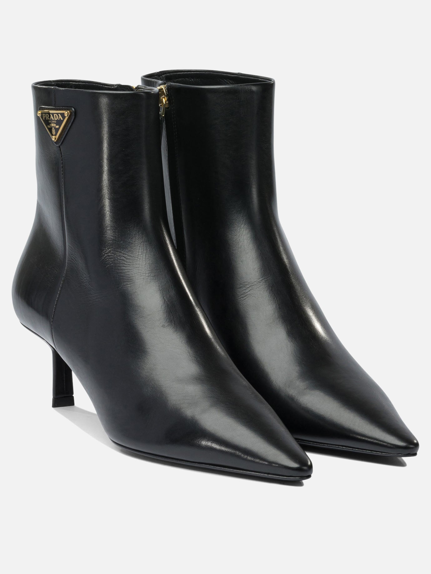 Zipped boots 100% calf leather - 100% leather  Black - Prada Women | PDP | VIETTI Online Store | thumbnail_2