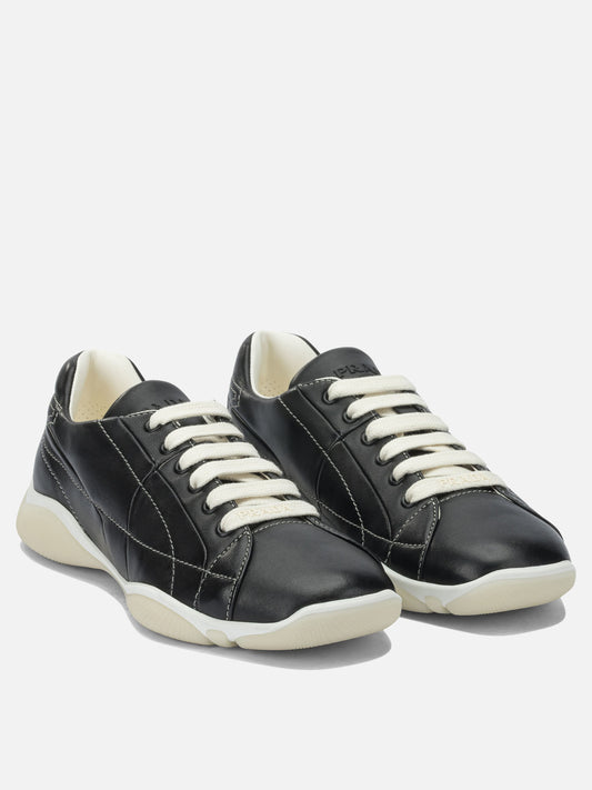 Low top sneakers 100% lamb leather - 100% rubber  Black - Prada Men | PDP | VIETTI Online Store | 2
