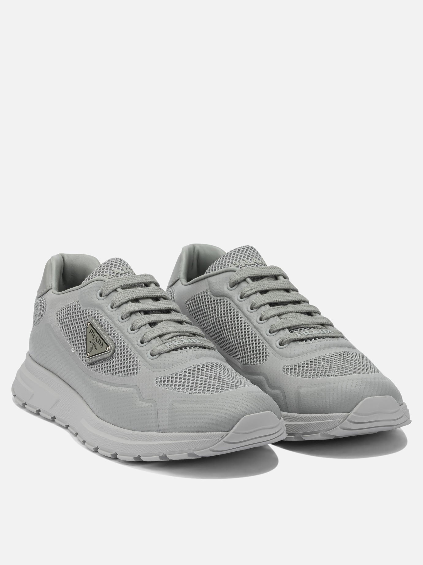 Low top sneakers 100% polyuretane - 100% rubber  Grey - Prada Men | PDP | VIETTI Online Store | thumbnail_2