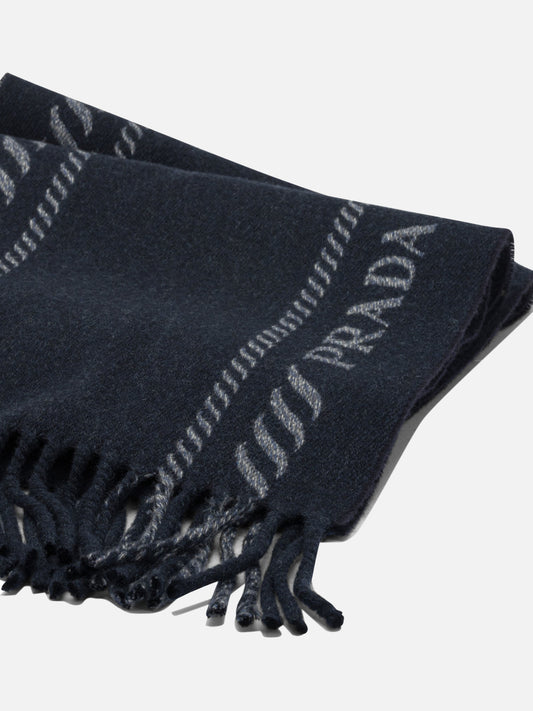 Fringed scarves 2FS114  Blue - Prada Men | PDP | VIETTI Online Store | 2
