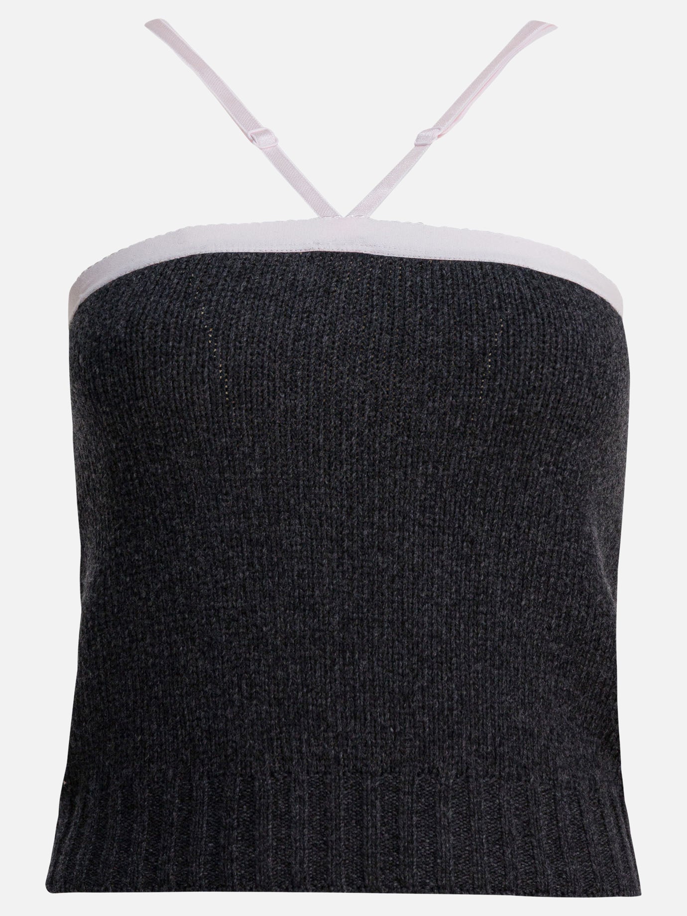 Crop tops Solid colour  Grey - Prada Women | PDP | VIETTI Online Store | Zoom-Modal
