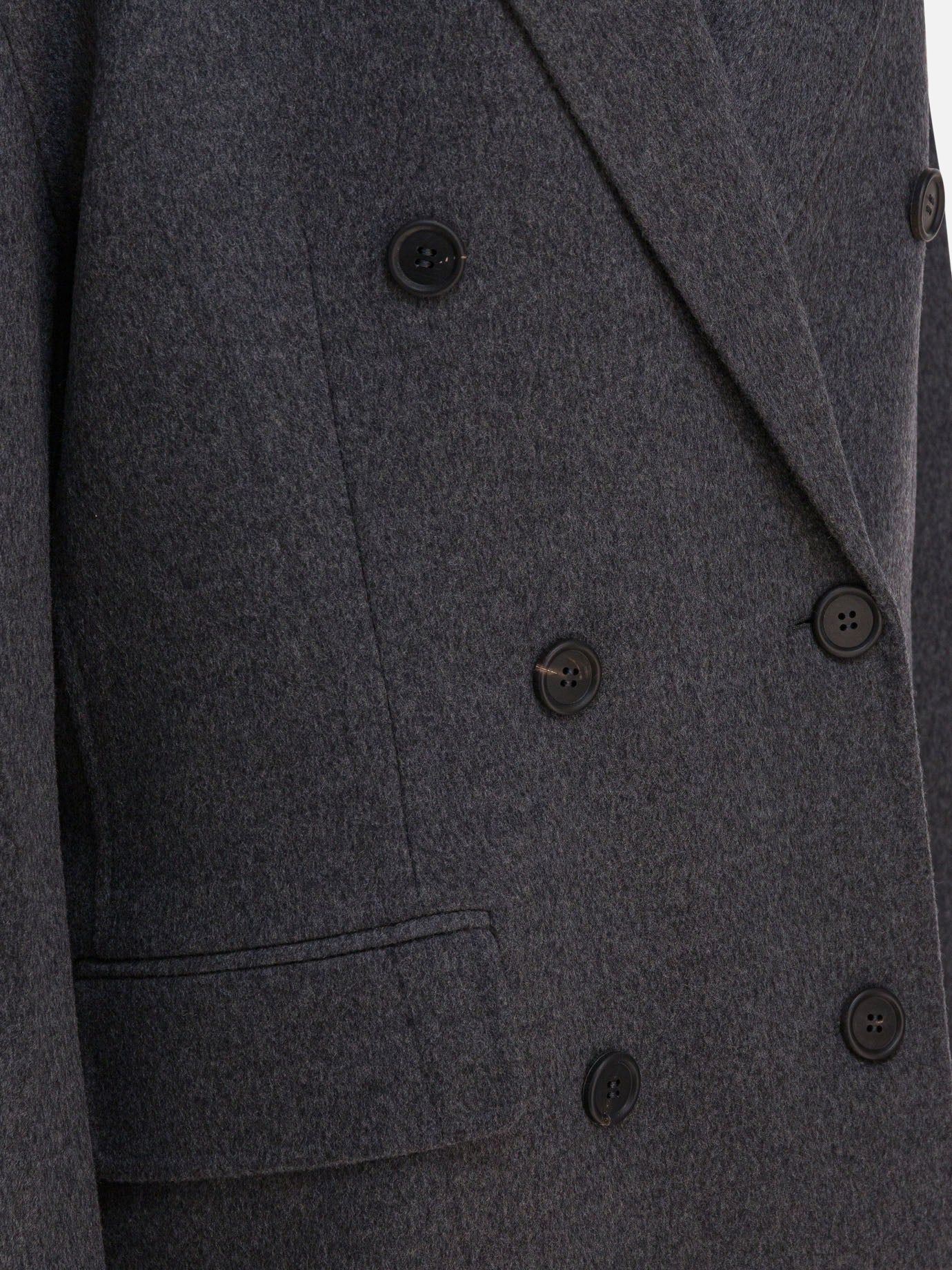 Long coats Solid colour  Grey - Prada Women | PDP | VIETTI Online Store | thumbnail_4
