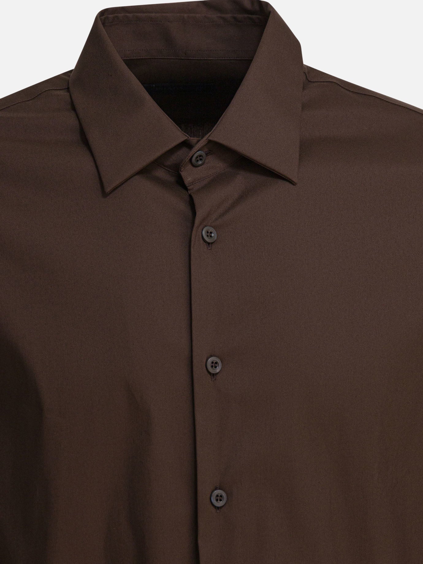 Casual shirts Solid colour  Brown - Prada Men | PDP | VIETTI Online Store | thumbnail_3