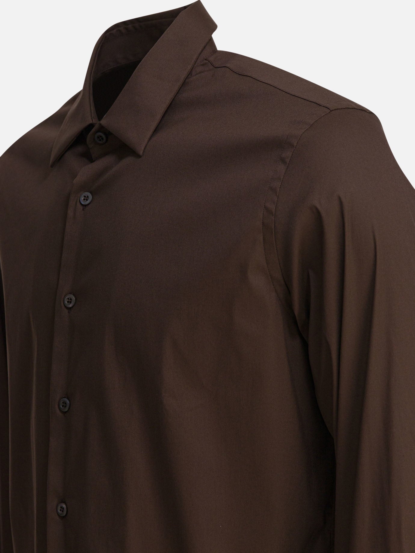 Casual shirts Solid colour  Brown - Prada Men | PDP | VIETTI Online Store | thumbnail_4
