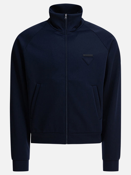 Full zip sweatshirts Solid colour  Blue - Prada Men | PLP | VIETTI Online Store 
