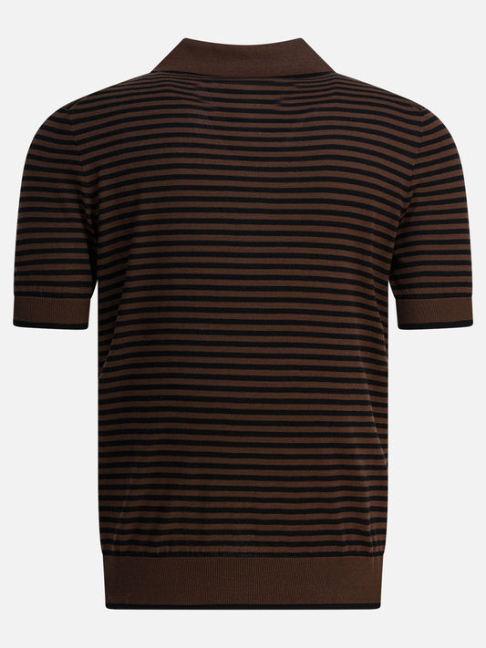 Polo shirts with buttons Striped  Brown - Prada Men | PDP | VIETTI Online Store | 2
