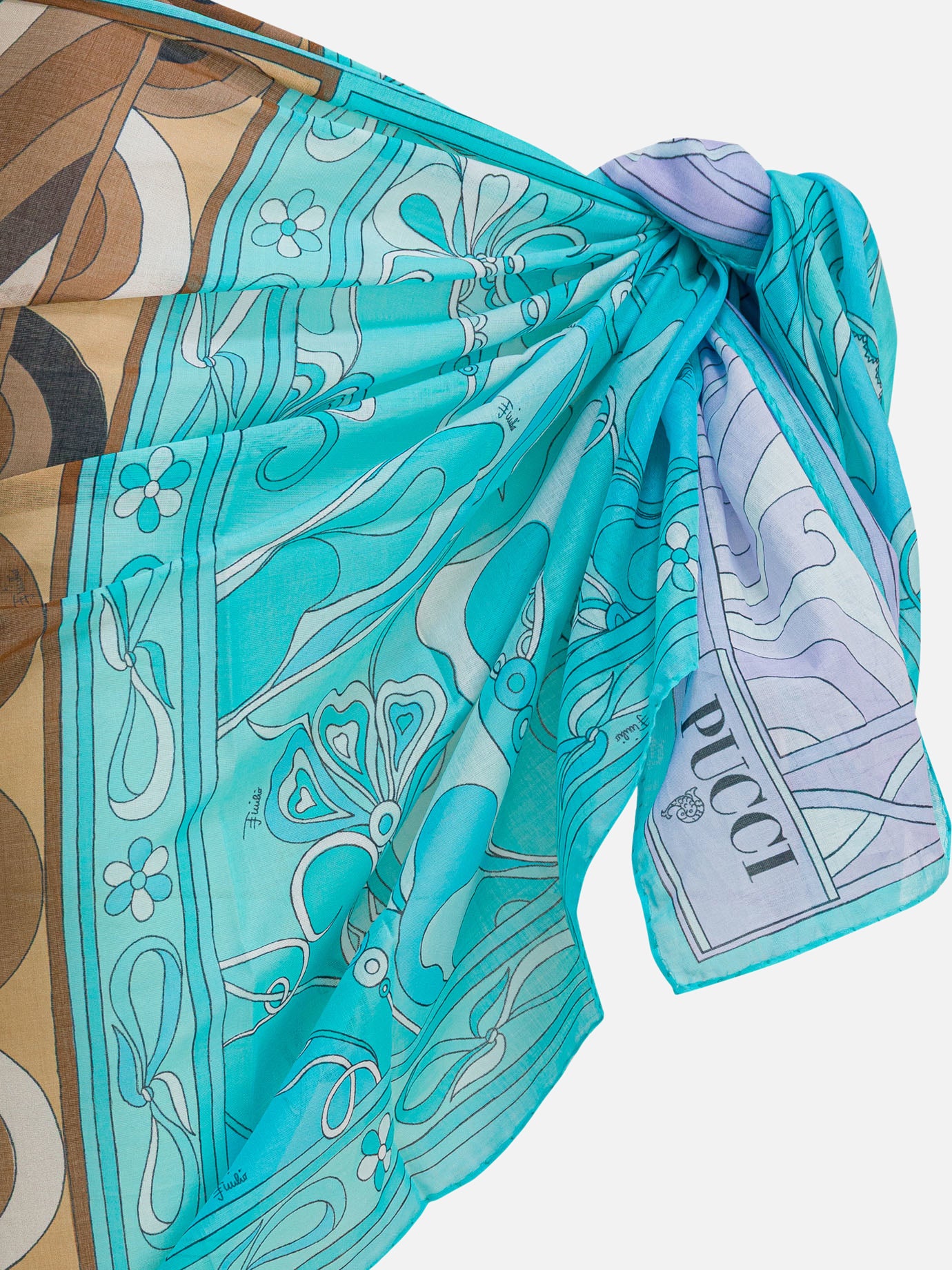 Beach dresses Graphics  Light blue - Pucci Women | PDP | VIETTI Online Store | thumbnail_3
