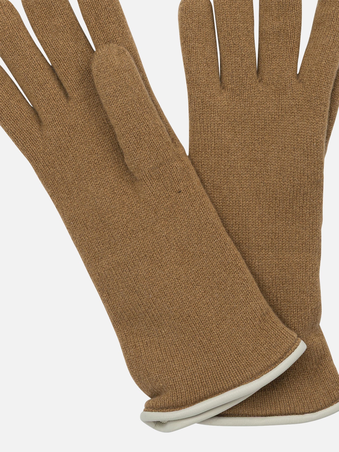 Casual gloves 100% cashmere  Brown - Restelli Women | PDP | VIETTI Online Store | thumbnail_2
