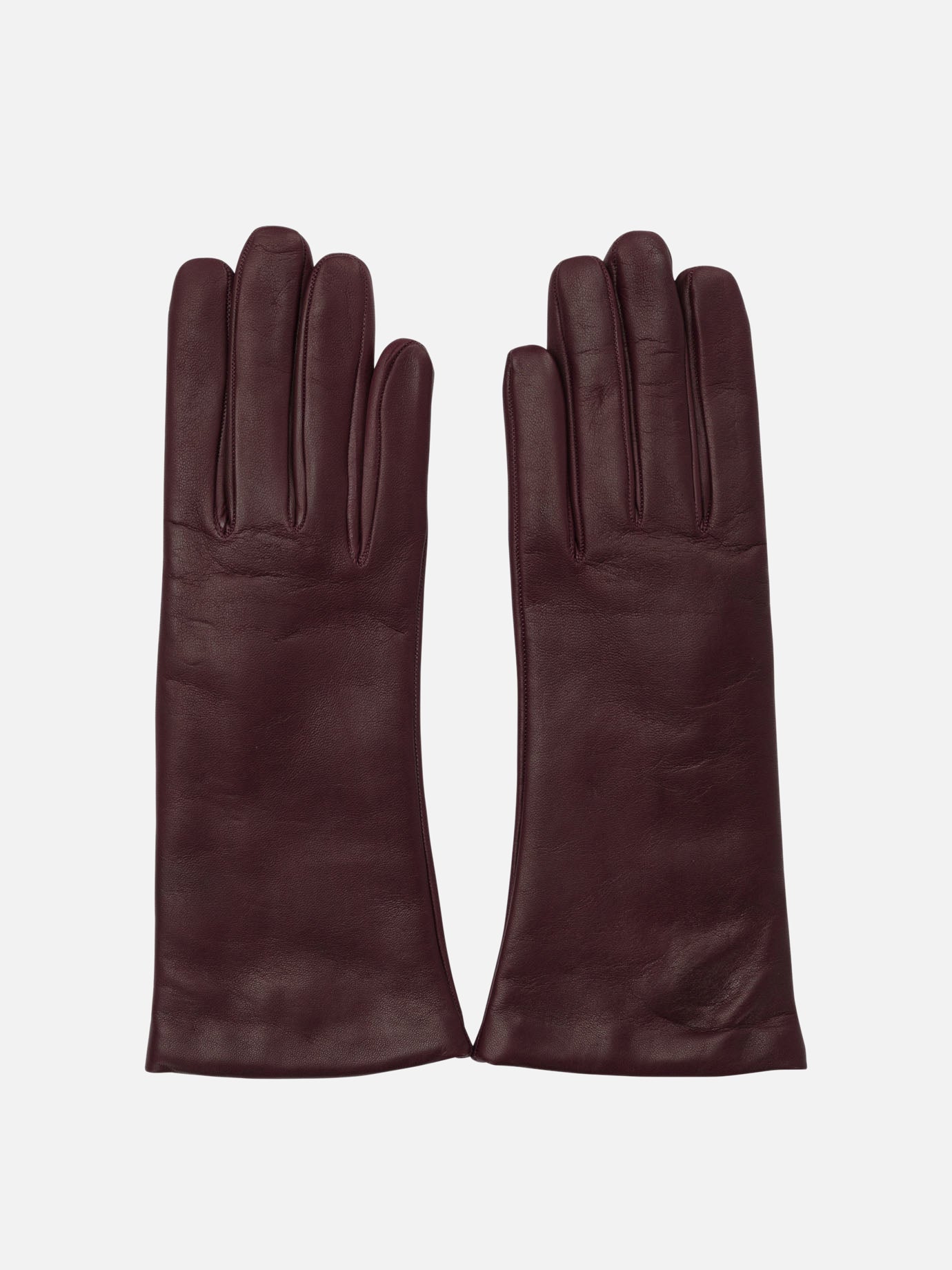Casual gloves 100% leather - Lining: 100% cashmere  Bordeaux - Restelli Women | PDP | VIETTI Online Store | thumbnail