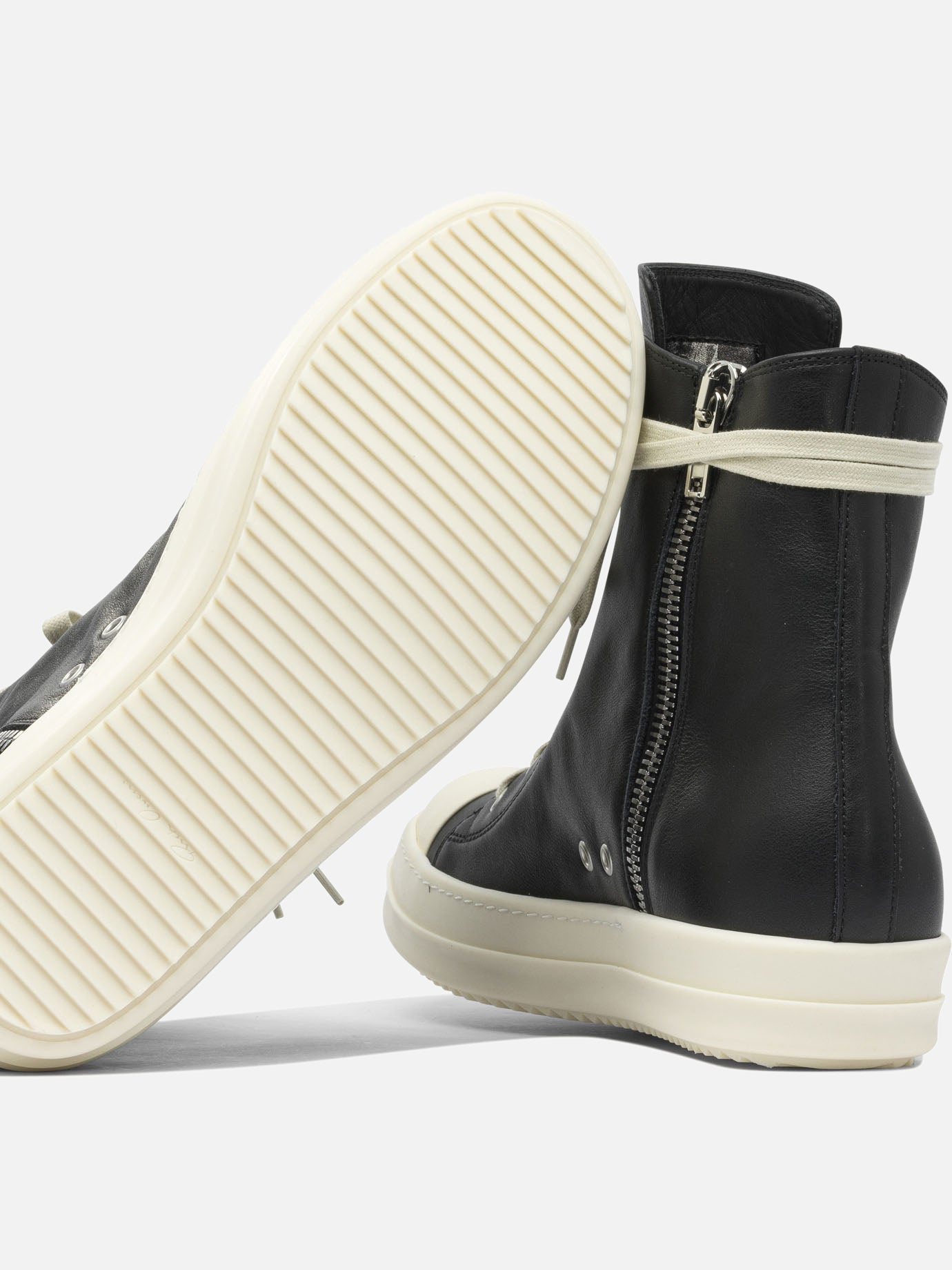 High top sneakers 100% leather - 100% rubber  Black - Rick Owens Men | PDP | VIETTI Online Store | Zoom-Modal_5

