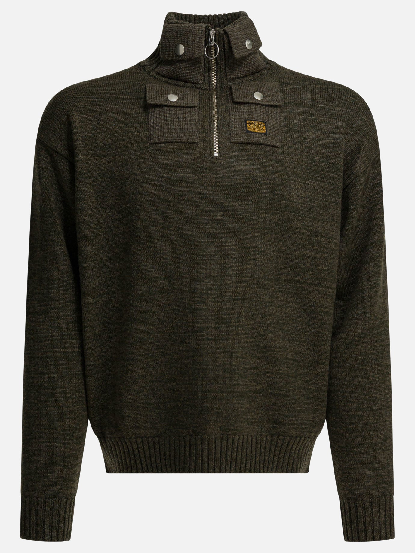 Half zip sweaters Solid colour  Green - KAPITAL Men | PDP | VIETTI Online Store | thumbnail