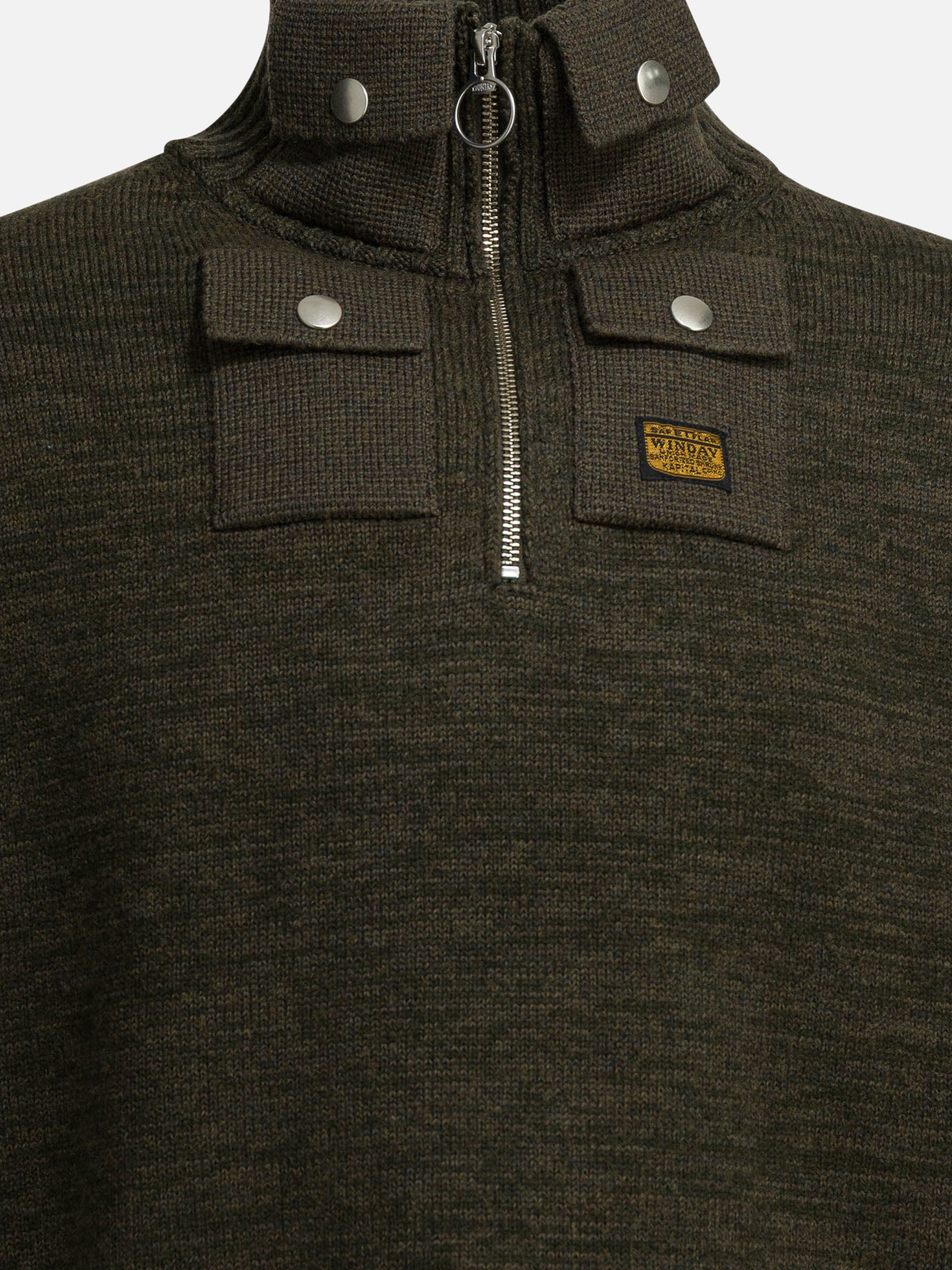 Half zip sweaters Solid colour  Green - KAPITAL Men | PDP | VIETTI Online Store | thumbnail_3