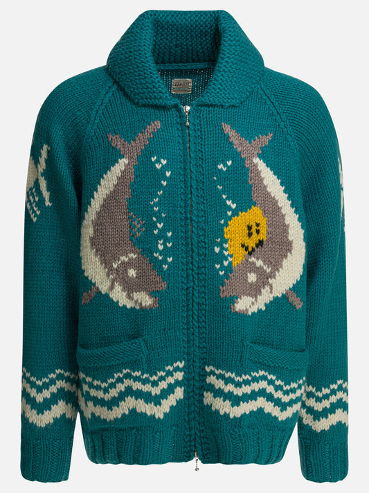 Zipped sweaters Graphics  Light blue - KAPITAL Men | PLP | VIETTI Online Store 
